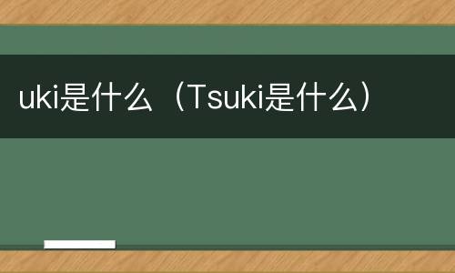 uki是什么（Tsuki是什么）