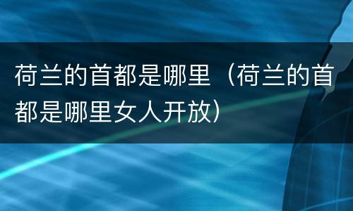 荷兰的首都是哪里（荷兰的首都是哪里女人开放）