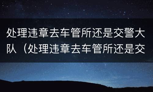 处理违章去车管所还是交警大队（处理违章去车管所还是交警大队比较好）