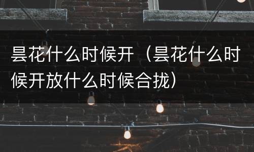 昙花什么时候开（昙花什么时候开放什么时候合拢）