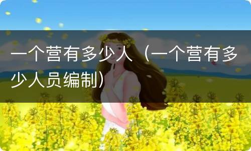 一个营有多少人（一个营有多少人员编制）