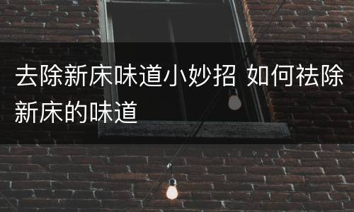 去除新床味道小妙招 如何祛除新床的味道