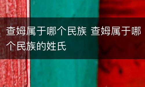 查姆属于哪个民族 查姆属于哪个民族的姓氏