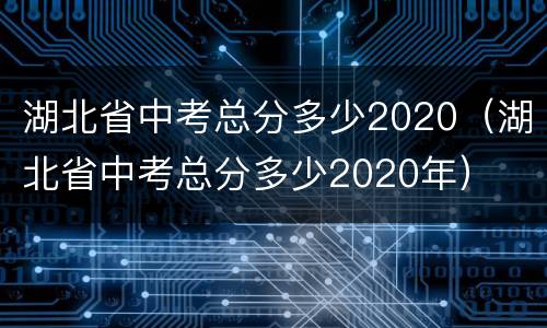 湖北省中考总分多少2020（湖北省中考总分多少2020年）