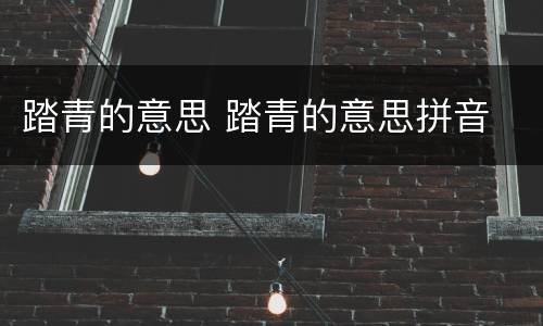 踏青的意思 踏青的意思拼音
