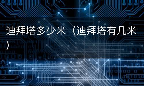 迪拜塔多少米（迪拜塔有几米）