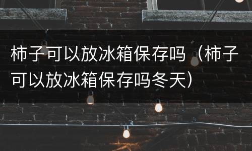 柿子可以放冰箱保存吗（柿子可以放冰箱保存吗冬天）