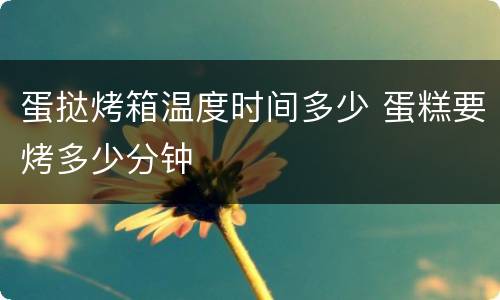 蛋挞烤箱温度时间多少 蛋糕要烤多少分钟