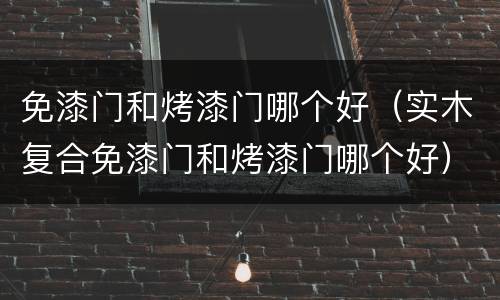 免漆门和烤漆门哪个好（实木复合免漆门和烤漆门哪个好）