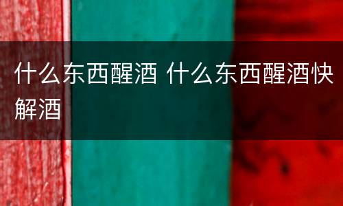 什么东西醒酒 什么东西醒酒快解酒