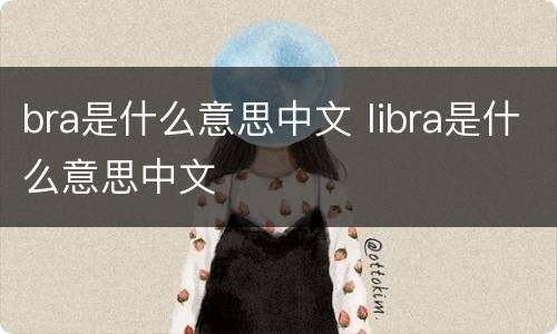 bra是什么意思中文 libra是什么意思中文