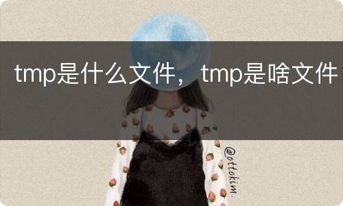tmp是什么文件，tmp是啥文件