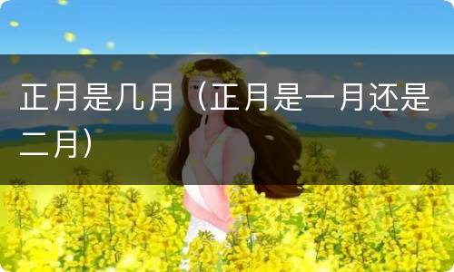 正月是几月（正月是一月还是二月）