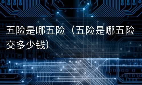 五险是哪五险（五险是哪五险交多少钱）
