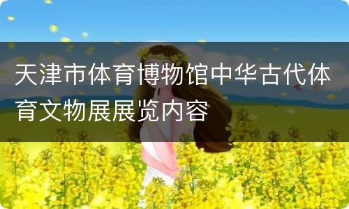 天津市体育博物馆中华古代体育文物展展览内容