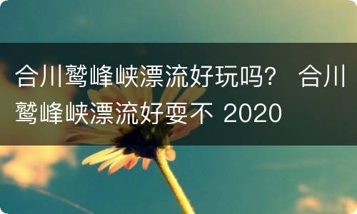 合川鹫峰峡漂流好玩吗？ 合川鹫峰峡漂流好耍不 2020