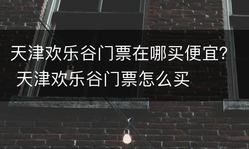 天津欢乐谷门票在哪买便宜？ 天津欢乐谷门票怎么买
