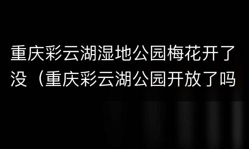 重庆彩云湖湿地公园梅花开了没（重庆彩云湖公园开放了吗）