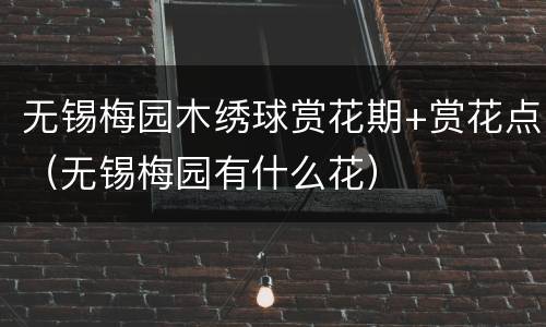无锡梅园木绣球赏花期+赏花点（无锡梅园有什么花）