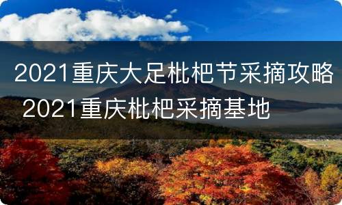 2021重庆大足枇杷节采摘攻略 2021重庆枇杷采摘基地
