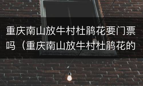 重庆南山放牛村杜鹃花要门票吗（重庆南山放牛村杜鹃花的花期）