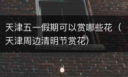 天津五一假期可以赏哪些花（天津周边清明节赏花）