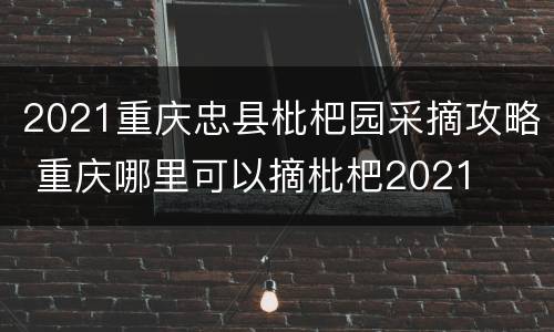 2021重庆忠县枇杷园采摘攻略 重庆哪里可以摘枇杷2021