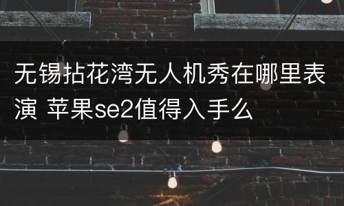 无锡拈花湾无人机秀在哪里表演 苹果se2值得入手么