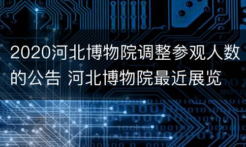 2020河北博物院调整参观人数的公告 河北博物院最近展览