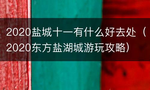2020盐城十一有什么好去处（2020东方盐湖城游玩攻略）