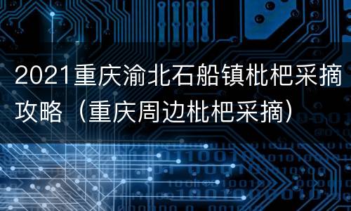 2021重庆渝北石船镇枇杷采摘攻略（重庆周边枇杷采摘）