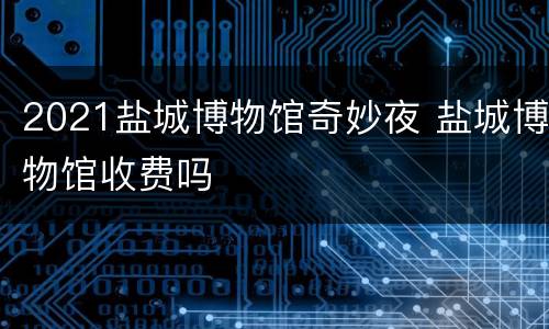 2021盐城博物馆奇妙夜 盐城博物馆收费吗