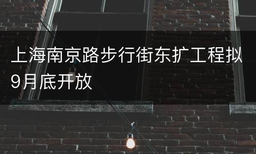 上海南京路步行街东扩工程拟9月底开放