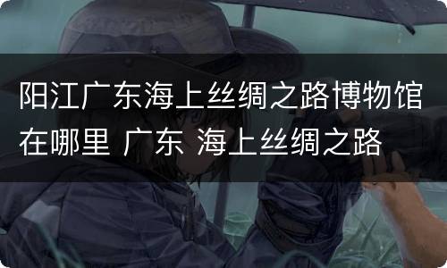 阳江广东海上丝绸之路博物馆在哪里 广东 海上丝绸之路