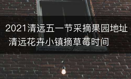 2021清远五一节采摘果园地址 清远花卉小镇摘草莓时间