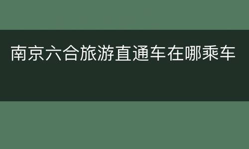 南京六合旅游直通车在哪乘车