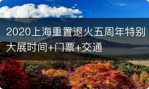 2020上海重置退火五周年特别大展时间+门票+交通