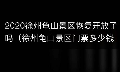 2020徐州龟山景区恢复开放了吗（徐州龟山景区门票多少钱）
