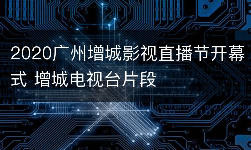 2020广州增城影视直播节开幕式 增城电视台片段