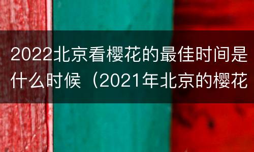 2022北京看樱花的最佳时间是什么时候（2021年北京的樱花几月份开）