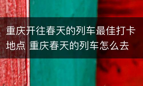 重庆开往春天的列车最佳打卡地点 重庆春天的列车怎么去