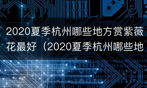 2020夏季杭州哪些地方赏紫薇花最好（2020夏季杭州哪些地方赏紫薇花最好呢）