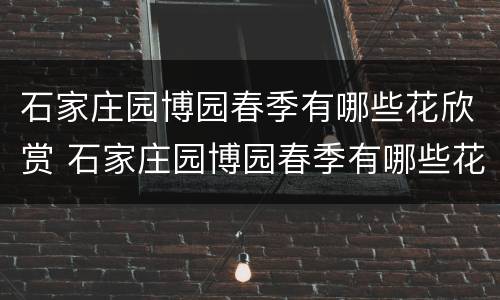 石家庄园博园春季有哪些花欣赏 石家庄园博园春季有哪些花欣赏的