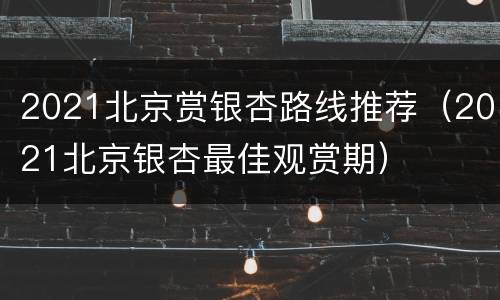 2021北京赏银杏路线推荐（2021北京银杏最佳观赏期）