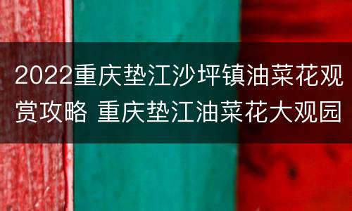 2022重庆垫江沙坪镇油菜花观赏攻略 重庆垫江油菜花大观园风景