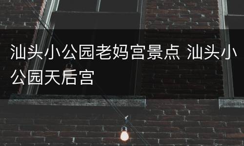 汕头小公园老妈宫景点 汕头小公园天后宫