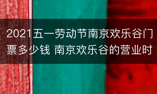 2021五一劳动节南京欢乐谷门票多少钱 南京欢乐谷的营业时间
