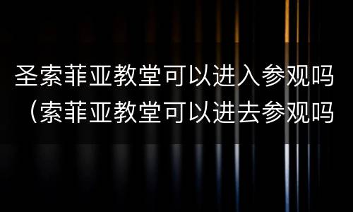 圣索菲亚教堂可以进入参观吗（索菲亚教堂可以进去参观吗）