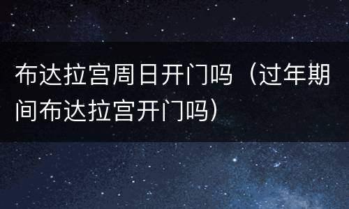 布达拉宫周日开门吗（过年期间布达拉宫开门吗）