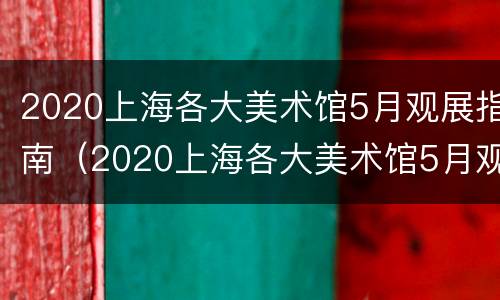 2020上海各大美术馆5月观展指南（2020上海各大美术馆5月观展指南图片）